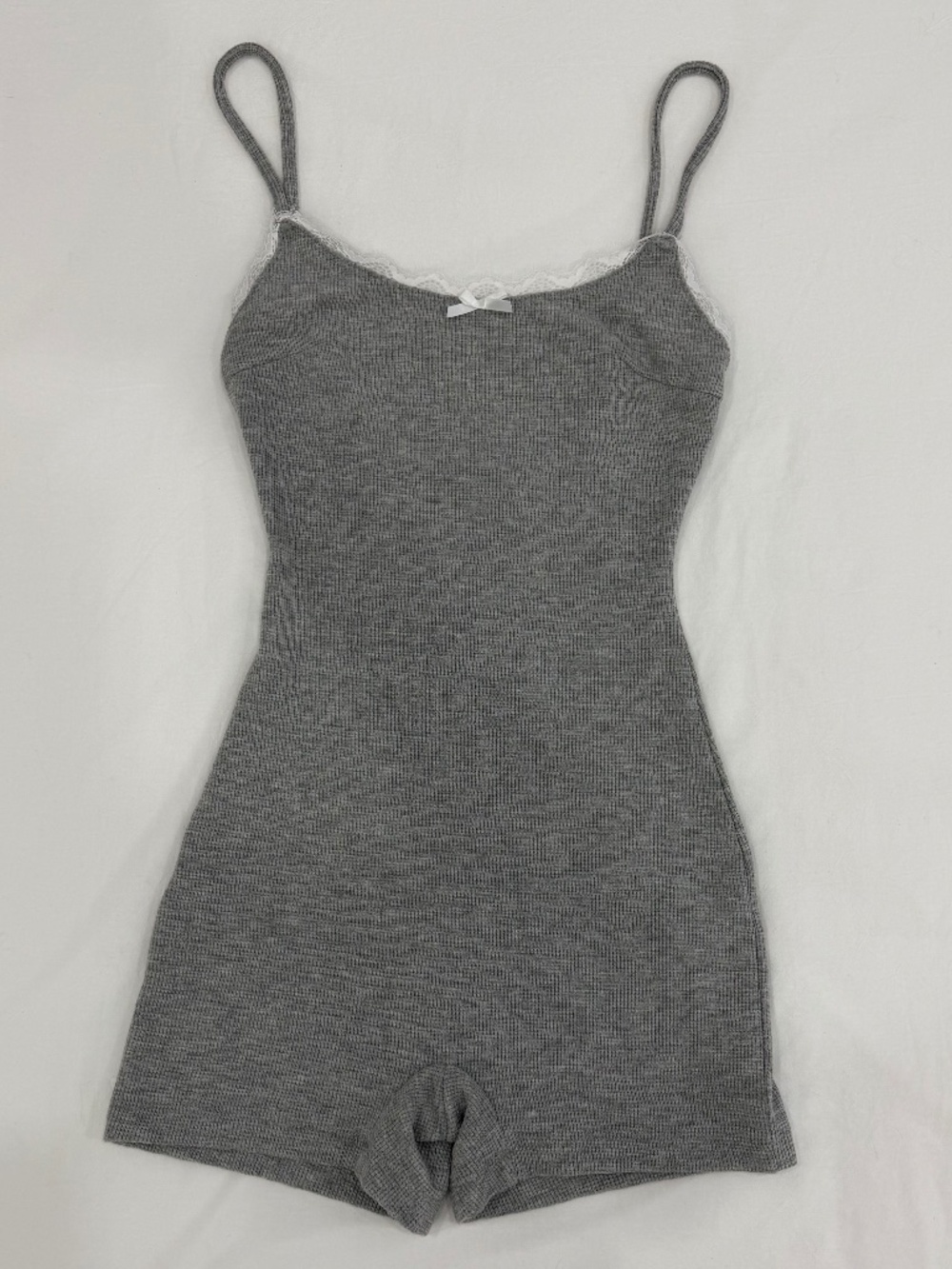 Whitefox Keep Calm Pj Romper in Grey Marle
